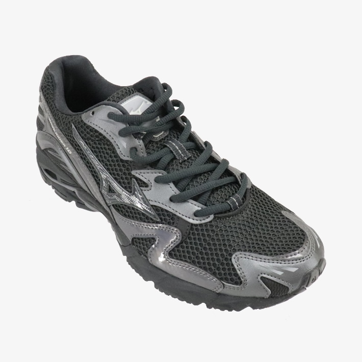 ・MIZUNO｜Wave Rider 10/ ミズノ/ウェーブ ライダー レトロテック/ブラックｘメタリックグレー # MIZUNO｜Wave Rider 10/ ミズノ/ウェーブ ライダー レトロテック