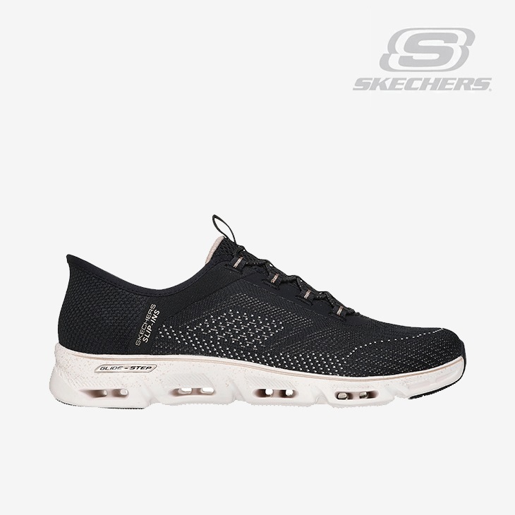 ・SKECHERS｜W Slip-Ins Glide-Step Gratify Pace/ スケッチャーズ/スリップインズ グライドステップ グラティファイ ペース/ナチュラルｘゴールド # SKECHERS｜W Slip-Ins Glide-Step Gratify Pace/ スケッチャーズ