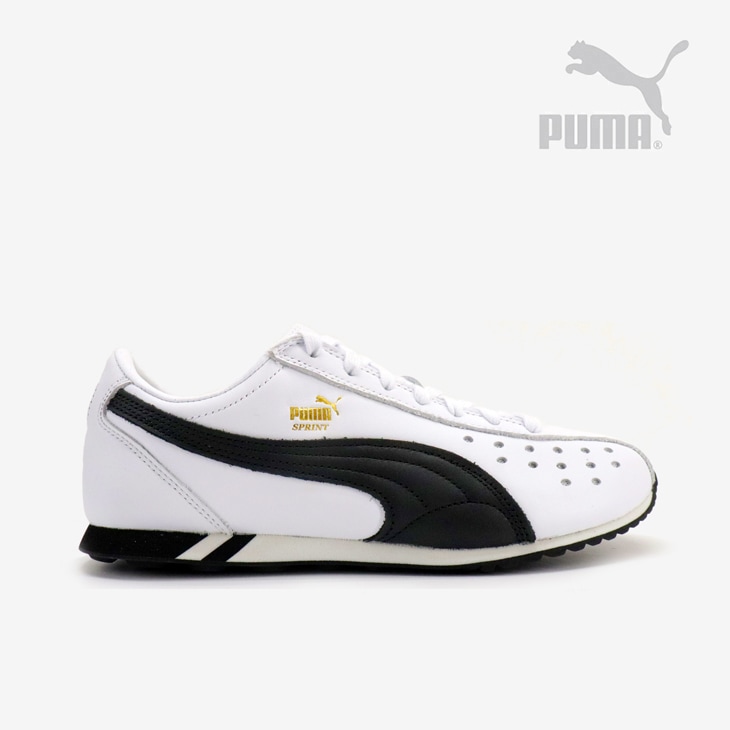 ・PUMA｜Sprint Retro Running Leather/ プーマ/スプリント レトロ ランニング レザー/ホワイトｘブラック # PUMA｜Sprint Retro Running Leather/ プーマ/スプリント レトロ