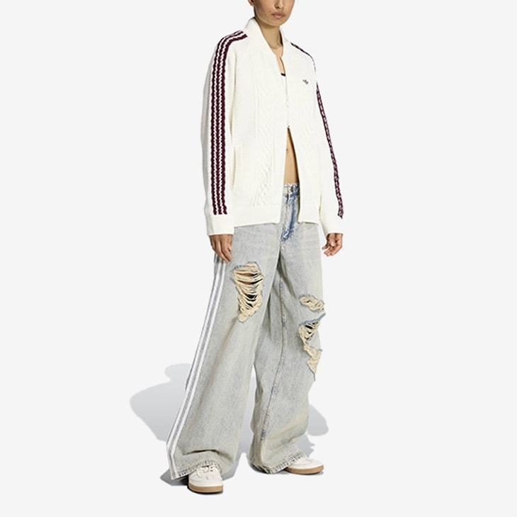 ADIDAS Originals｜W Archive Cut Line Knit Track Top Stripe