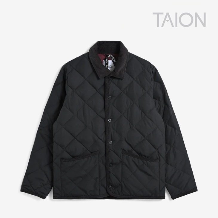 TAION｜City Piping Cord Collar Down Cardigan/ タイオン/シティ