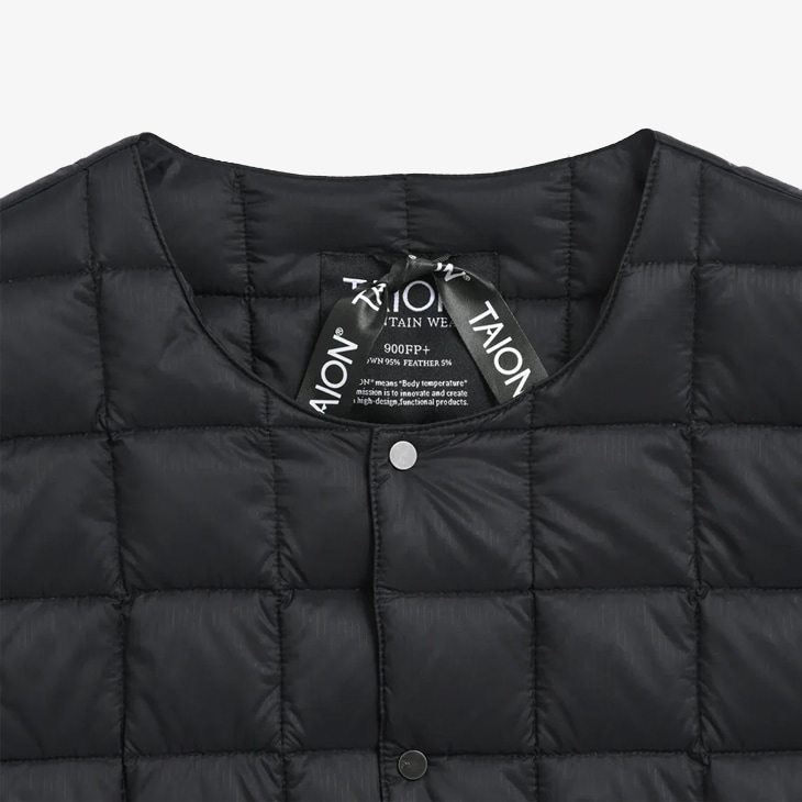 TAION｜Mountain Active Crew Neck Light Down Vest (900FP) Inner