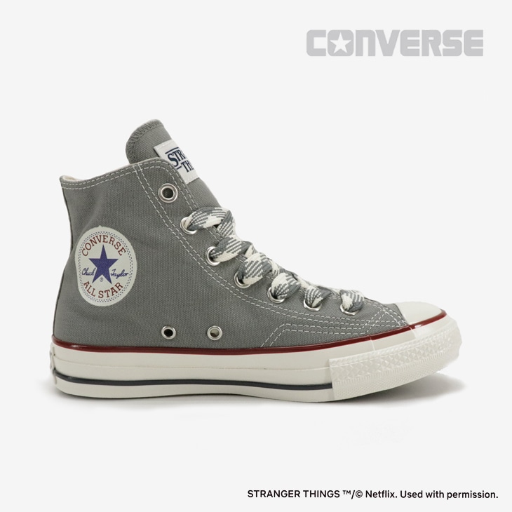 ・CONVERSE｜ｘStranger Things 5 All Star Aged 87 CL Hi/ コンバース/ストレンジャー シングス 5 オール スター エイジド 87 キャラクターラベル ハイ キャンバス/グリーン # CONVERSE｜xStranger Things 5 All Star Aged 87 CL Hi/ コンバース
