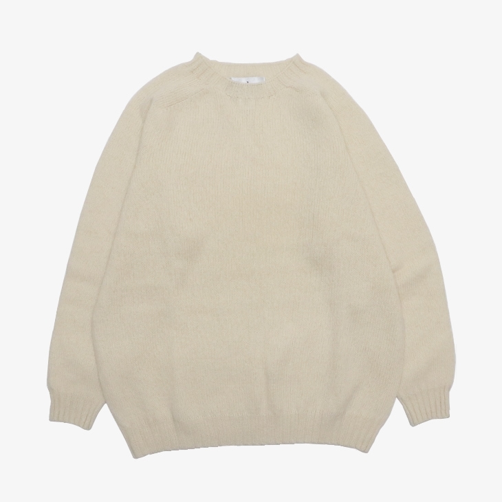 ・HARLEY Of Scotland｜ Jumbo Size Crew Neck Sweater Supersoft Wool Knit/ ハーレー/ジャンボ サイズ クルー ネック セーター スーパーソフト ウール ニット/ネイビー # HARLEY Of Scotland｜W Jumbo Size Crew Neck Sweater Supersoft Wool