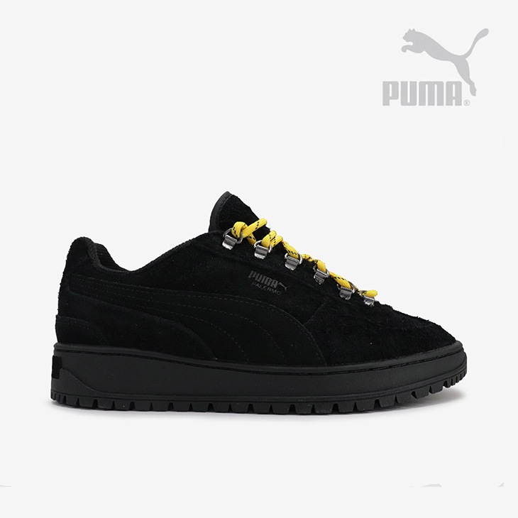 ・PUMA｜W Palermo Alpino Fuzzy Suede/ プーマ/パレルモ アルピノ ファジー スエード ブーツ/プーマブラックｘイエローシズル # PUMA｜W Palermo Alpino Fuzzy Suede/ プーマ/パレルモ アルピノ