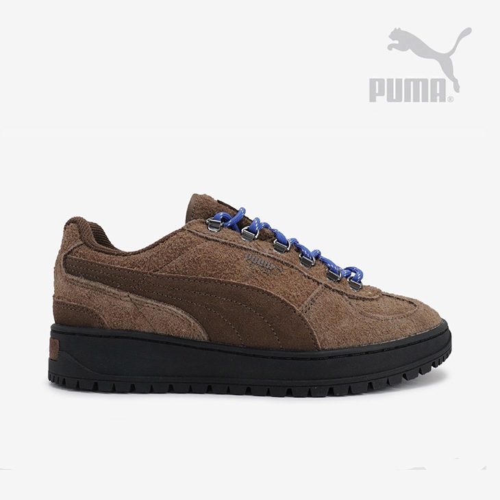 ・PUMA｜W Palermo Alpino Fuzzy Suede/ プーマ/パレルモ アルピノ ファジー スエード ブーツ/チェスナットブラウンｘマウンテンブルー # PUMA｜W Palermo Alpino Fuzzy Suede/ プーマ/パレルモ アルピノ