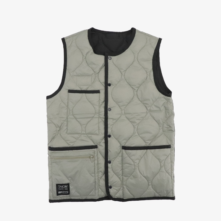 TAION｜xGripswany Millitary Reversible Down Vest Ripstop