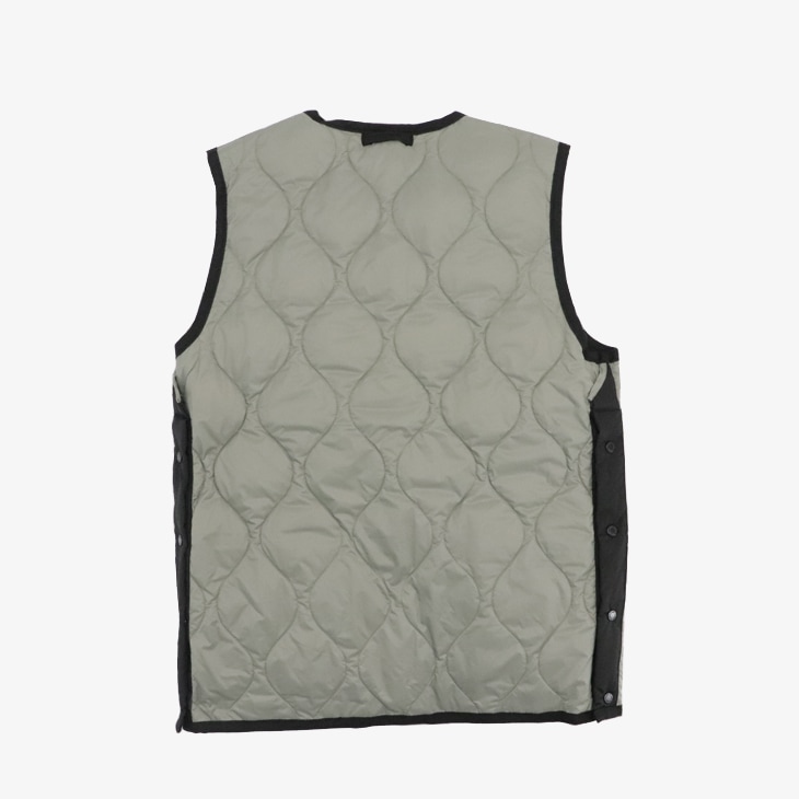・TAION｜ｘGripswany Millitary Reversible Down Vest Ripstop/ タイオン/グリップスワニー リバーシブル ダウン ベスト リップストップ/ダークオリーブｘブラック # TAION｜xGripswany Millitary Reversible Down Vest Ripstop