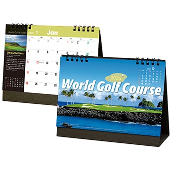 2026年版ワールドゴルフコース 卓上カレンダー
