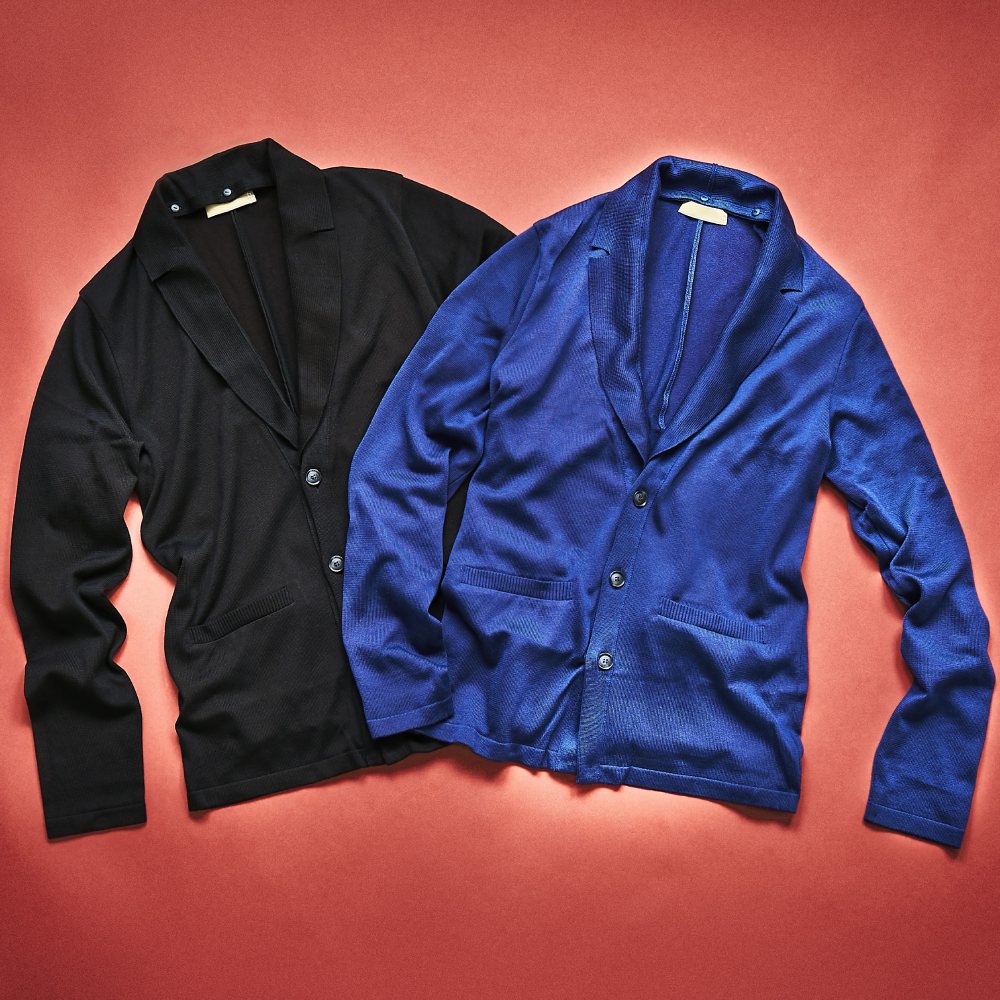 【ゴルフ場でサラっと着れる】襟着脱式 2WAYニット カーディガン ジャケット