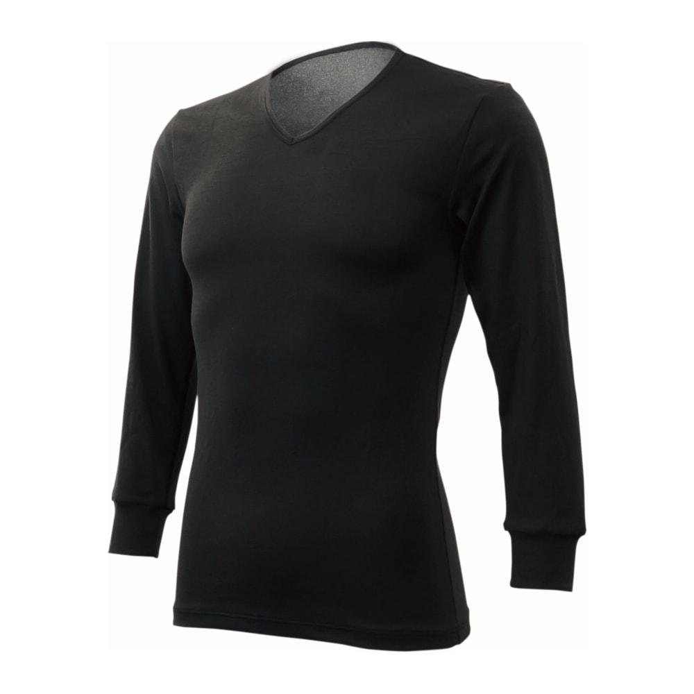【吸水速乾で汗冷えしない！冬でも温かいインナー】暖撃！Vネックインナー 9分袖
