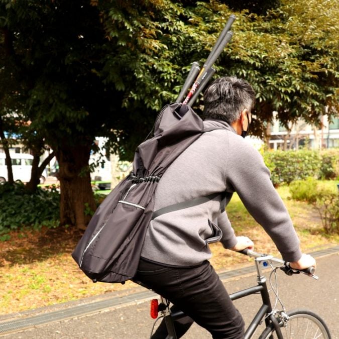 【再入荷】クラブを背負って練習場へGO! 「自転車ゴルファーリュック」