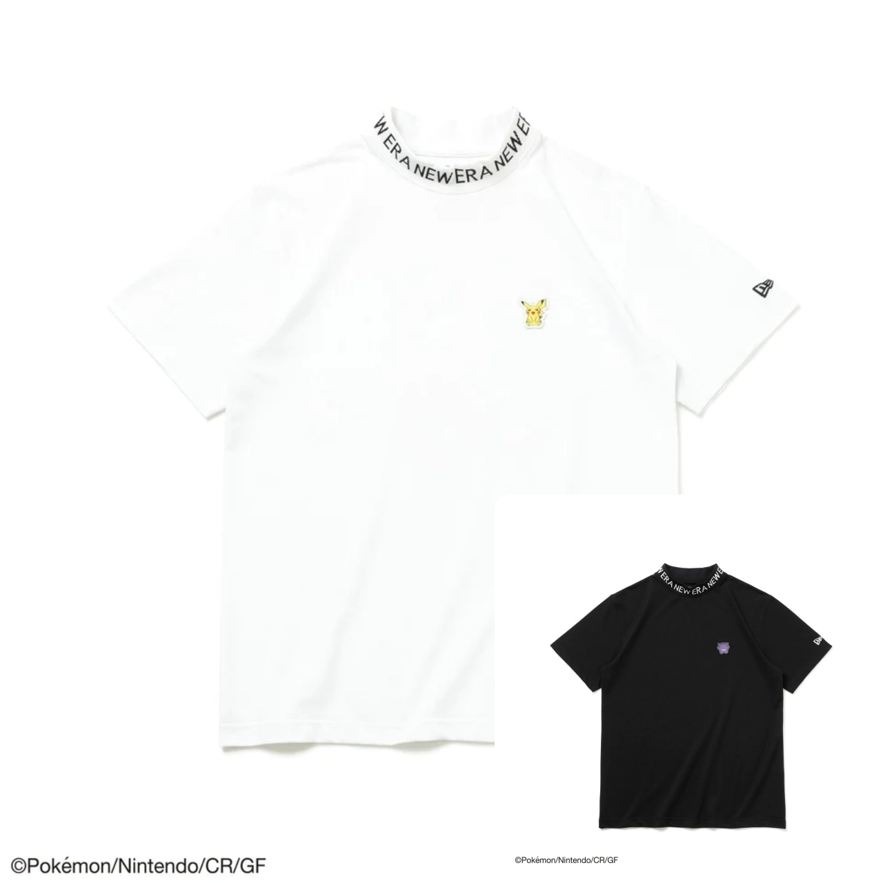 【NEW ERA×Pokémon】パフォーマンスミッドネック半袖Tシャツ（ピカチュウ・ゲンガー）　