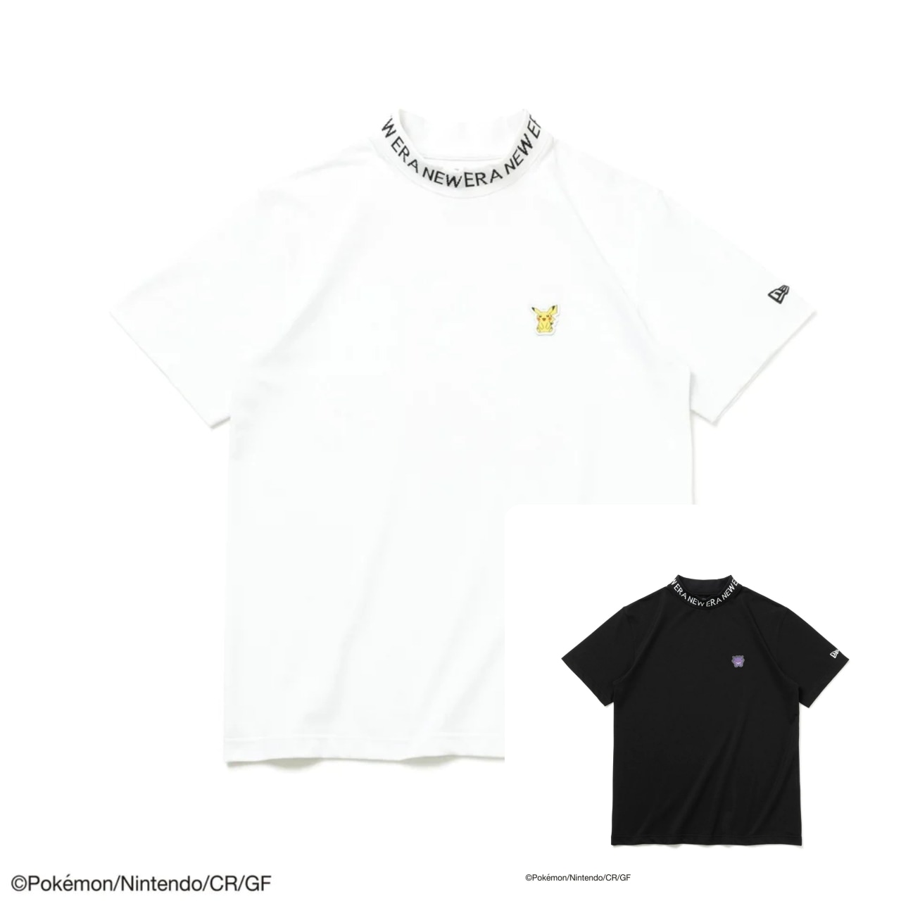 【NEWERA×Pokémon】パフォーマンスミッドネック半袖Tシャツ（ピカチュウ・ゲンガー）　