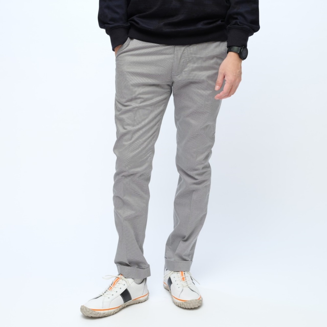 ONO(オノ)+8186 COOLMOTION ハウンドトゥース テーパードパンツ【動けるパンツシリーズ】