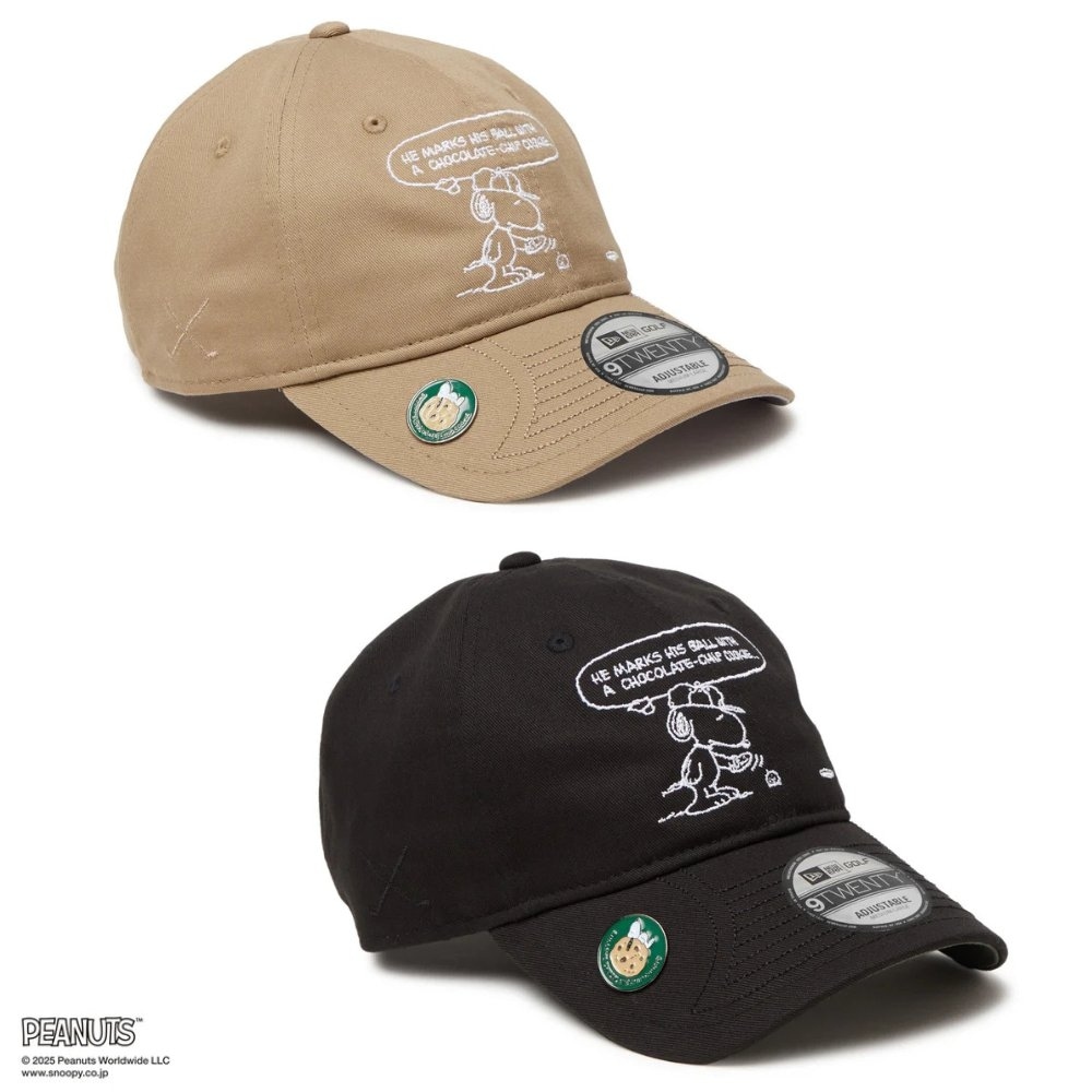 レア新品未使用NEW ERA スヌーピー ゴルフキャップ　マーカー付き NEW ERA ニューエラゴルフ 9FORTYA-FRAME ピーナッツスヌーピー