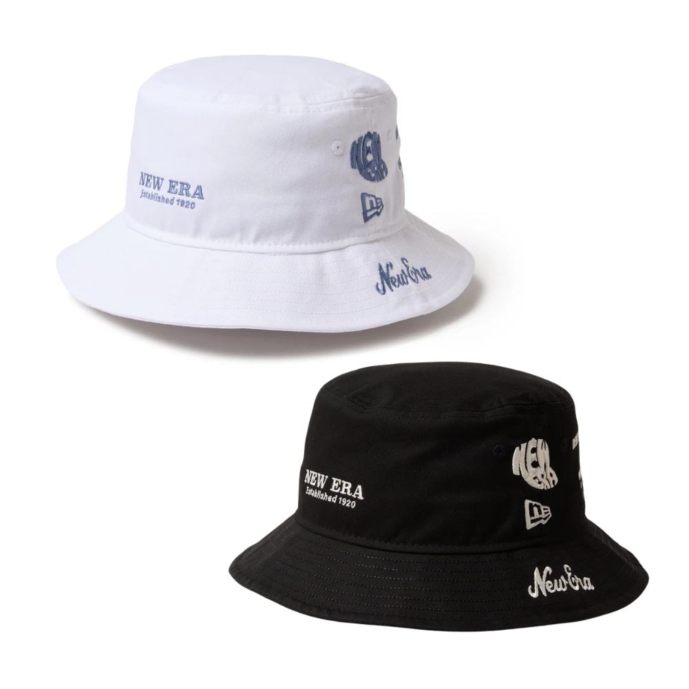 NEW ERA GOLF】 バケットハット01 アーカイブロゴ ALLOVER