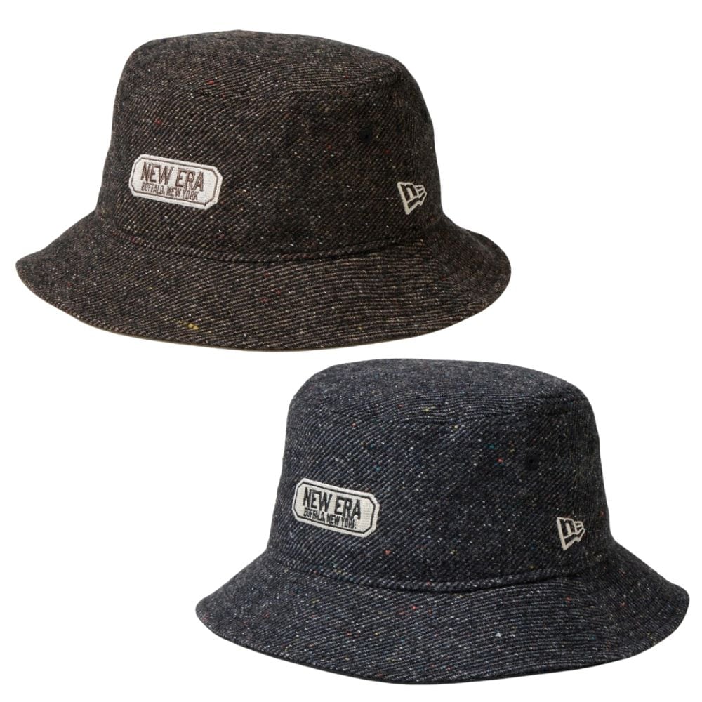 【NEW ERA GOLF】ネップウールツイード　バケットハット01【その暖かみ、冬ゴルフを格上げ】