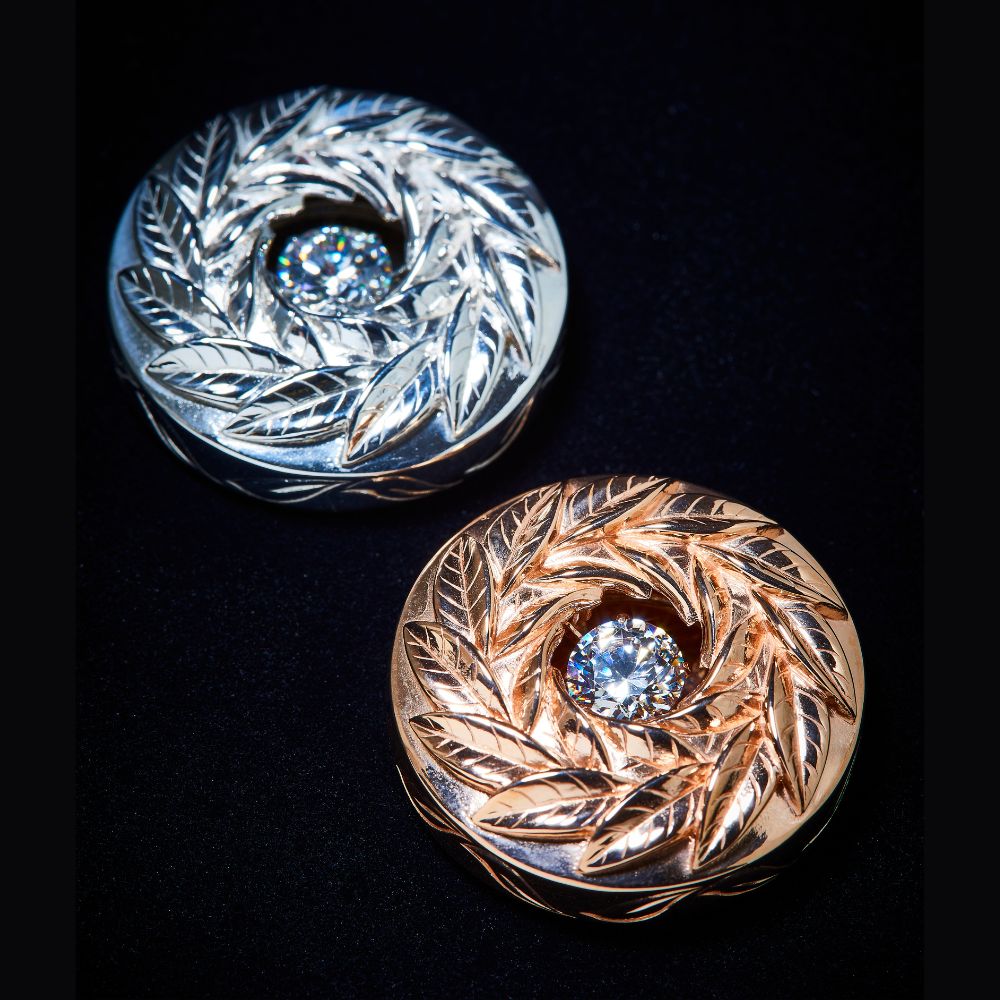 勝利の月桂樹モチーフ ダンシングストーンマーカー【グリーン上でキラキラ輝く★】