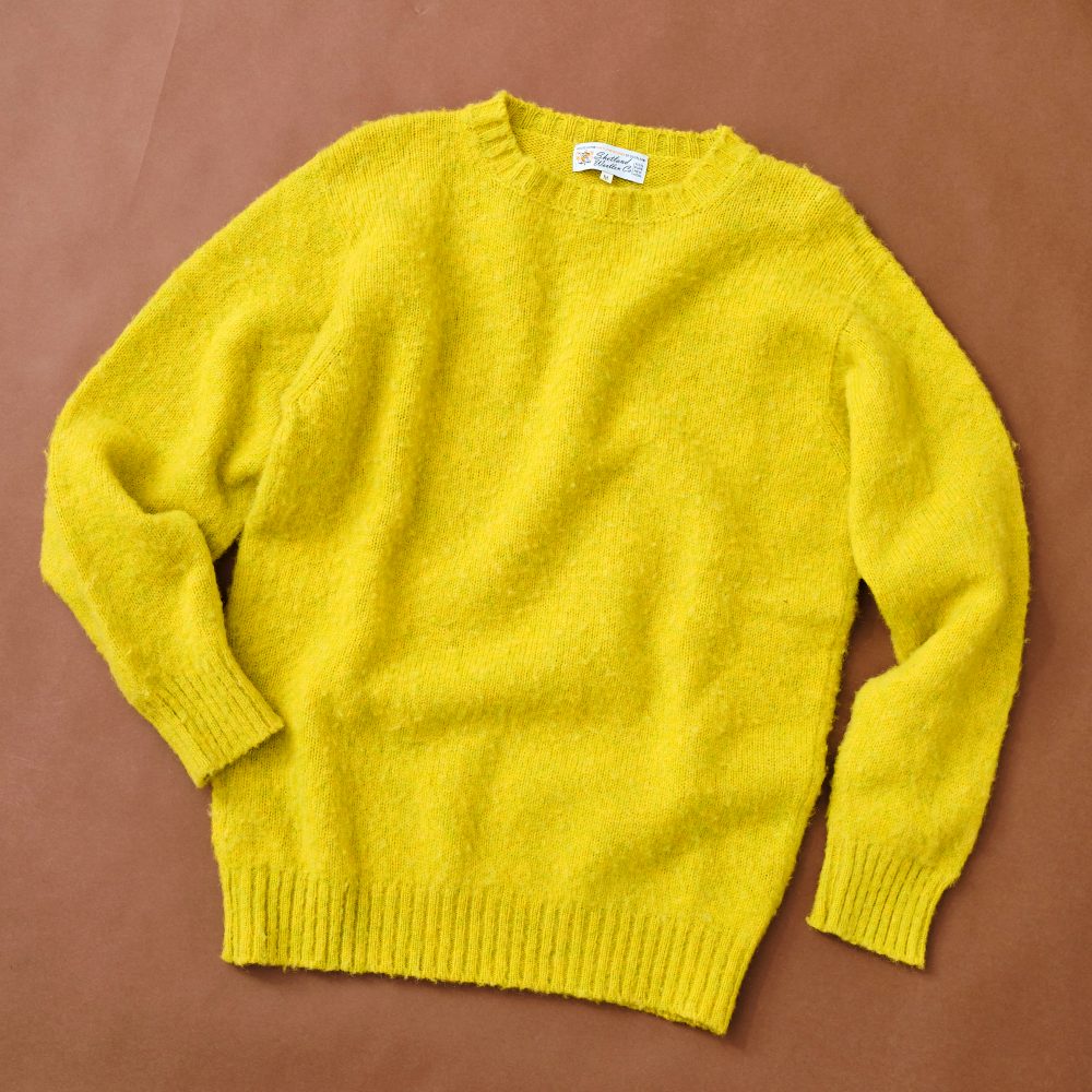 ＜シェットランド ウールン＆コー＞ふんわり起毛が暖かいクルーネックセーター【シェットランド諸島の歴史を纏う】