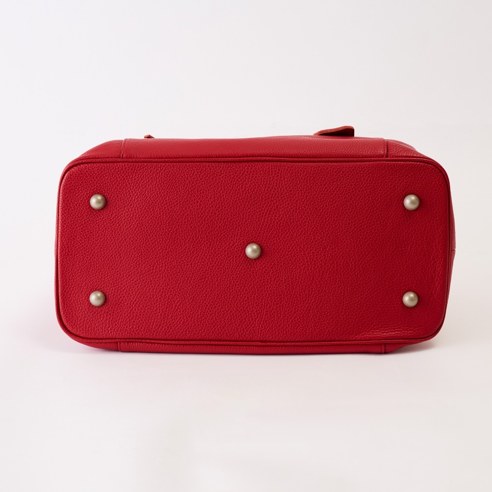 猪瀬 イタリアンレザーボストンバッグ【ゴルフ旅を彩る、唯一無二の赤】