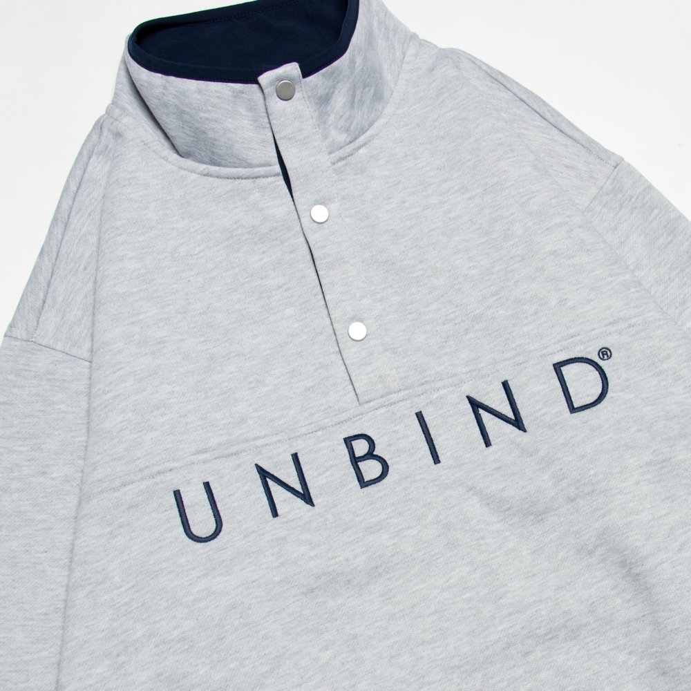 UNBIND(アンバインド) ハーフ スナップ スウェット プルオーバー