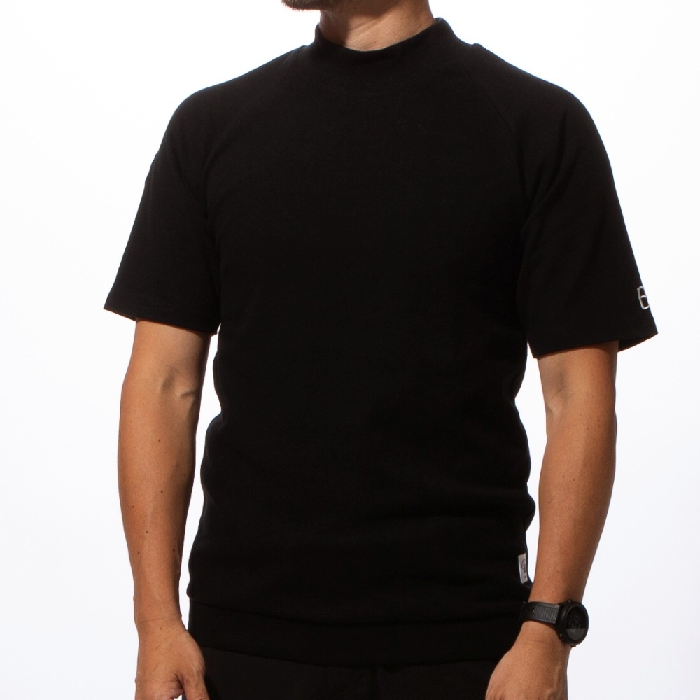 極美品 BRIEFING モックネック ストレッチ Tシャツ 半袖 mサイズ 極美品 BRIEFING モックネック ストレッチ Tシャツ 半袖 ロゴ 黒