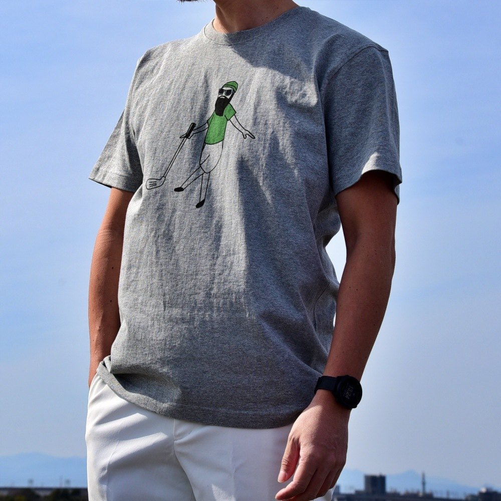 ゴルファーモチーフが可愛い ビッグプリント半袖tシャツ ゴルファーモチーフが可愛い ビッグプリント半袖tシャツ