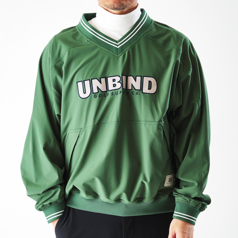 UNBIND(アンバインド) クラシックVネックプルオーバー【ライン入りリブ