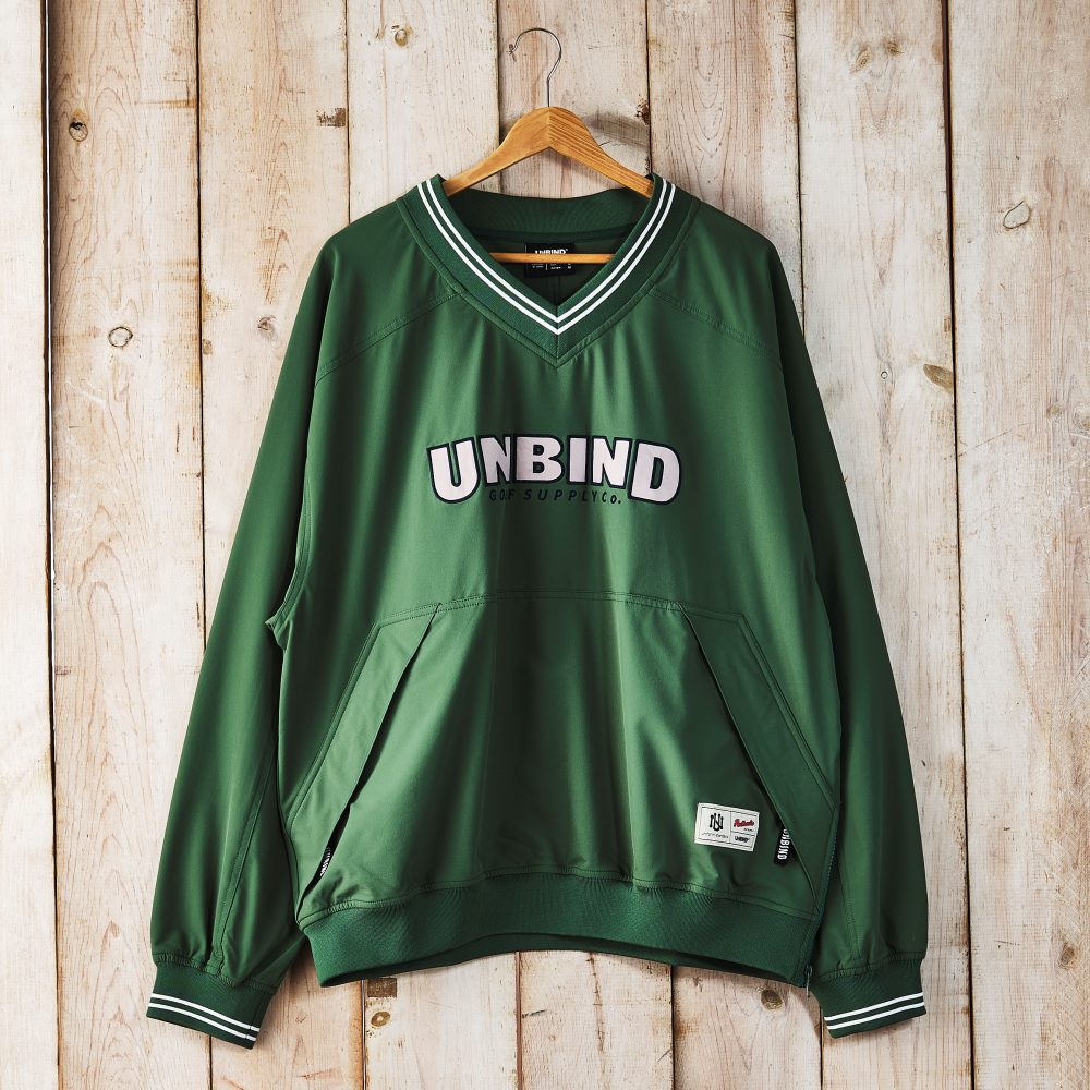 UNBIND(アンバインド) クラシックVネックプルオーバー【ライン入りリブ