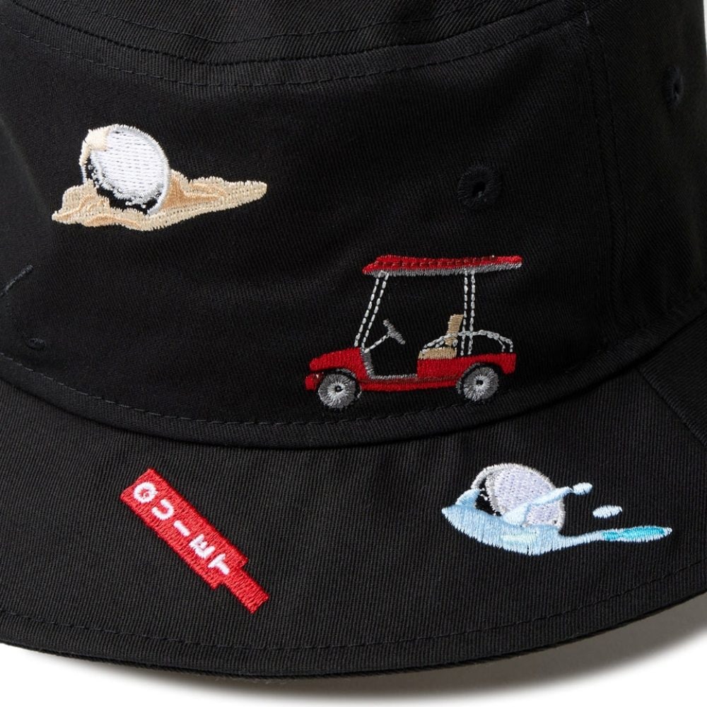 NO GOLF バケットハット ブラック new balance golf】タフタ×メッシュ バケットハット (UNISEX