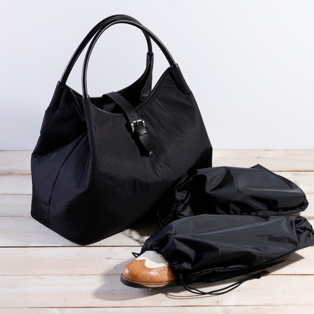 【美品】ANEW アニュー ゴルフバッグ　黒　ボストンバッグ　不織布つき アトリエヌウ ゴルフボストントート【鞄の聖地「豊岡」から届いた