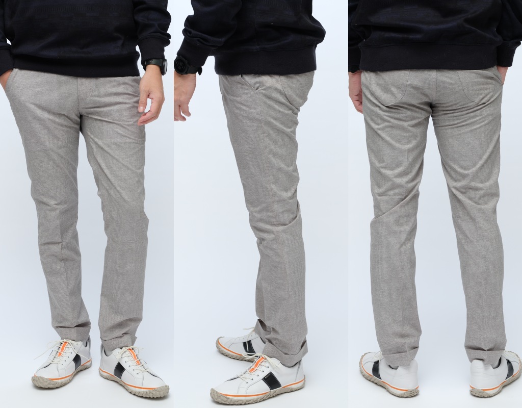 ONO(オノ)+8186 クールドッツ・ドビープリント テーパードパンツ