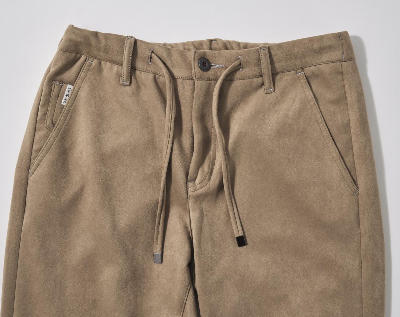 ONO(オノ）+8186 MOCHI MOCHI ダンボールスエード ドロストパンツ