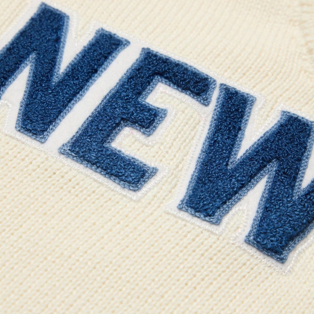 NEW ERA GOLF】ショールカラーニット【立体的なサガラ刺繍ロゴが映える