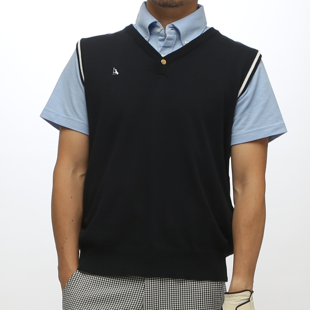 HOSU「クールマックスニットベスト」【吸汗速乾素材の通年ニット】