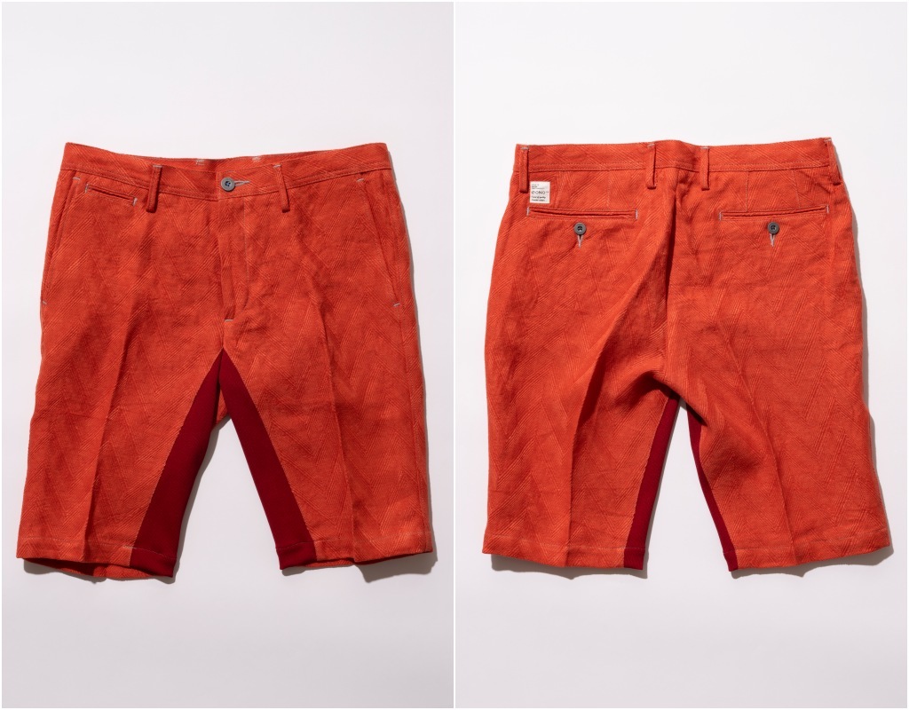 ONO（オノ）+8186 リネンジャガード 内股リブショートパンツ【リネンの