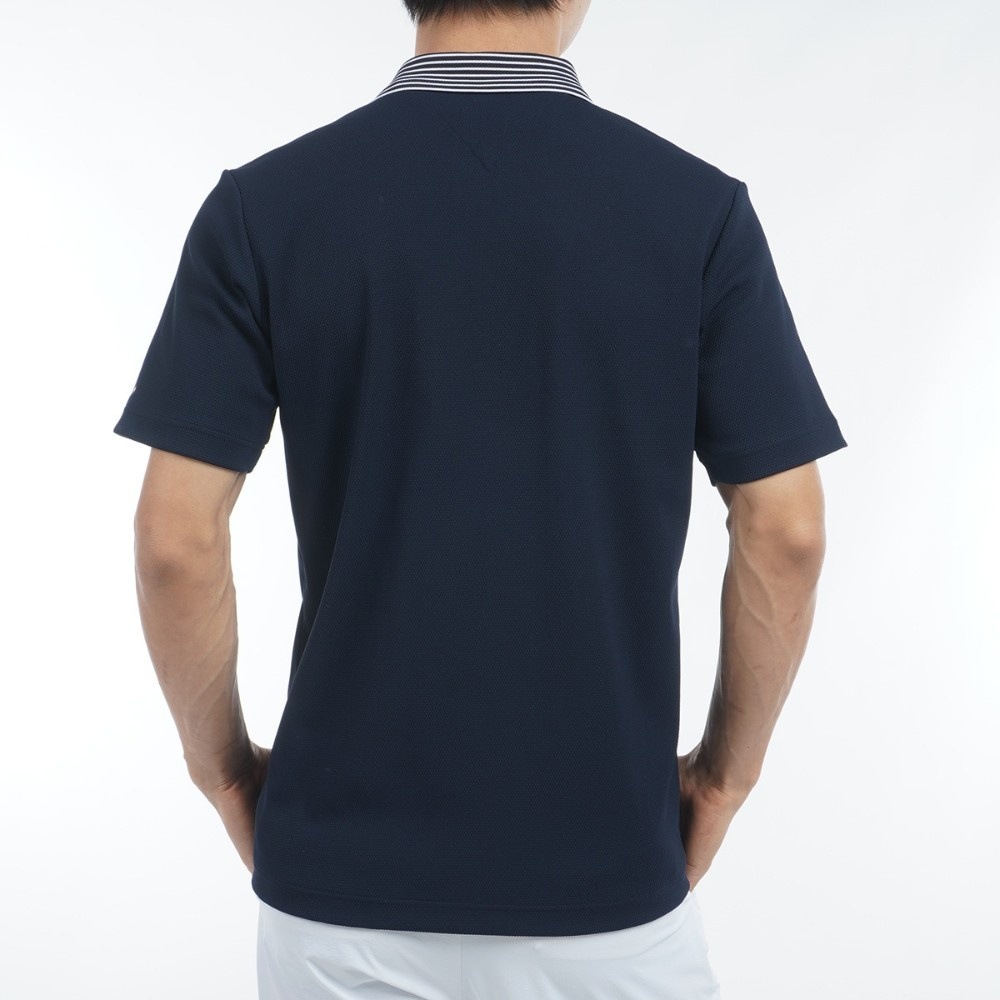 【新品】ゴルフィッカーズ　セガサミー　ナイロンジップポロシャツ　XL TOMMY HILFIGER トミーヒルフィガー ワンポイント 半袖