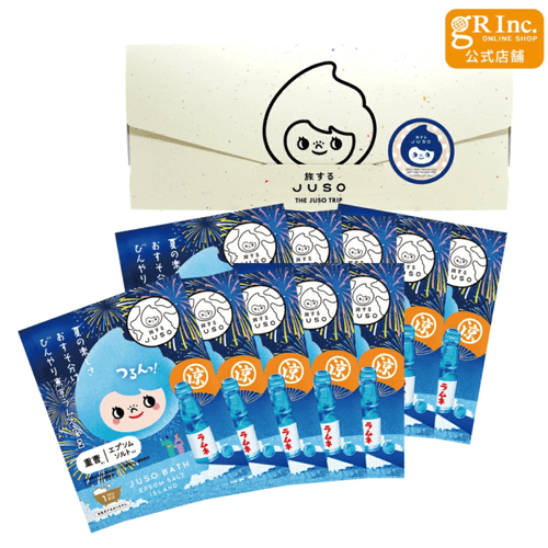 旅するJUSO BATH POWDER 東京ラムネ風呂 (ひんやり) 10包入り 重曹バスパウダー ラムネの香り