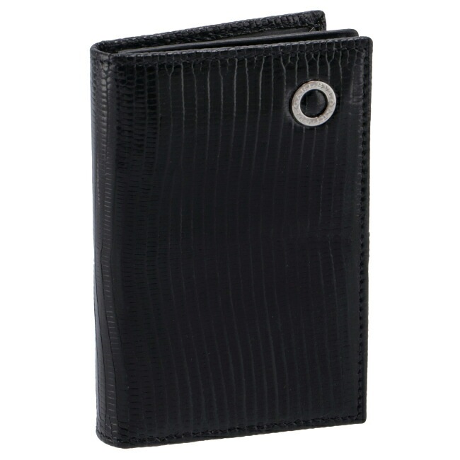 BVLGARI ブラックレザー 名刺入れ 名入れ】 ブルガリ bvlgari カードケース フラグメントケース