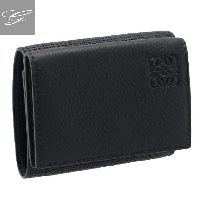 ロエベ/LOEWE 財布 メンズ TRIFOLD WALLET 三つ折り財布 BLACK 10188S26-0039-1100