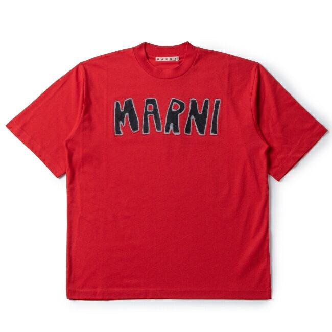 新作】MARNI ロゴTシャツ レッド 12