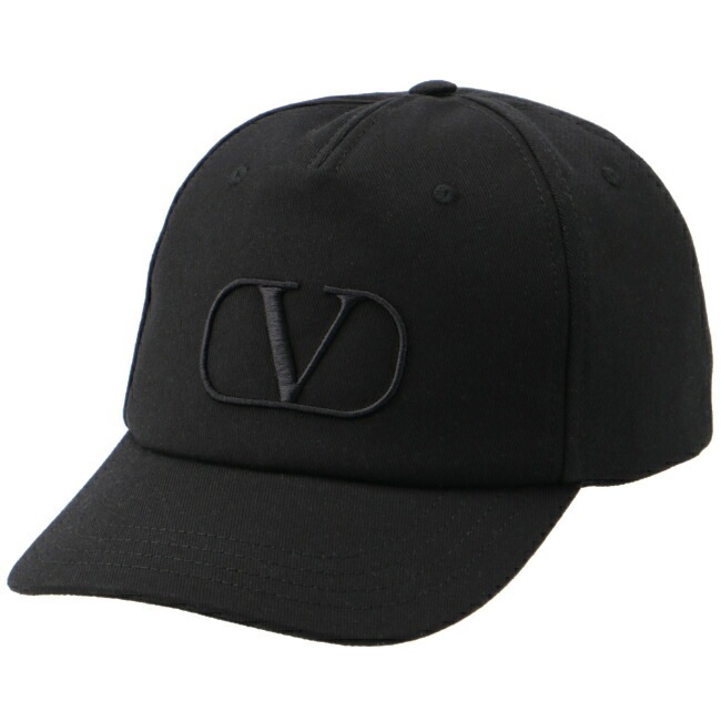 ヴァレンティノ ガラヴァーニ/VALENTINO GARAVANI 帽子 メンズ BASEBALL HAT | VLOGO SIGNATURE | COTONE/RICAMO VLOGO BOMBATO/BLK RUT キャップ NERO  2Y2HDA10-BDL-0NO