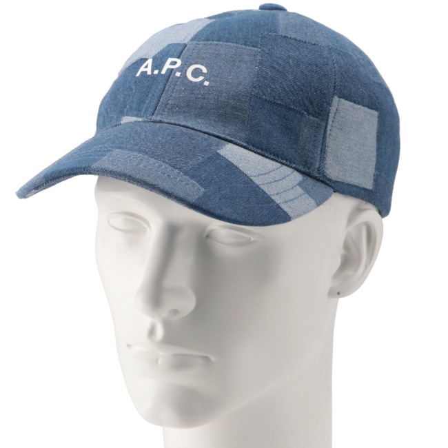 アーペーセー/A.P.C. 帽子 メンズ CASQUETTE CHARLIE キャップ INDIGO DELAVE 2024年春夏新作 M24069-COGWH-IAL