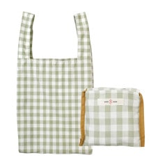 洗える＆たためるエコバッグ（【M】チェック×オリーブ）|レディース|Gran cr&#233;er