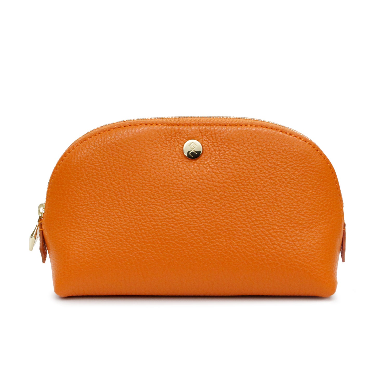 シュリンクレザーコスメポーチ（オレンジ） 【公式】Gran creer  