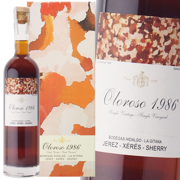 シェリー酒 ボデガス イダルゴ オロロソ アニャダ/アニャーダ 1986 22% 500ml