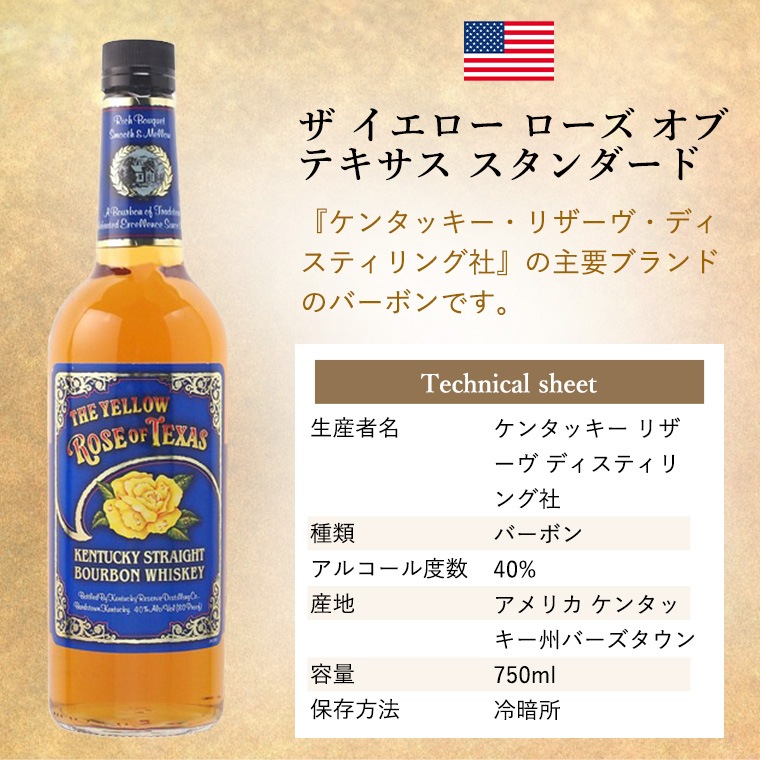 【送料無料】ハイボール セット：ザ イエロー ローズ オブ テキサス ＆ 能勢 ミネラル ソーダ 300ml×2本