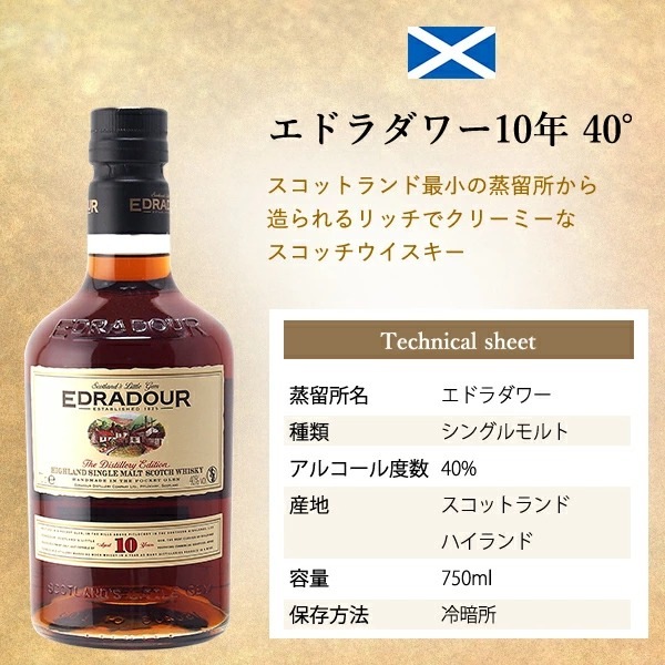 【送料無料】贅沢 ハイボール セット：エドラダワー10年 ＆ 能勢 ミネラル ソーダ 300ml×2本