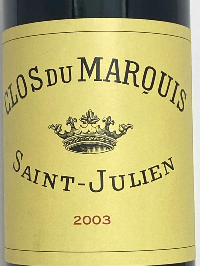 2003年フランス産赤ワイン　クロ ・デュ・ マルキ サン・ジュリアン 2003年フランス産赤ワイン クロ ・デュ・ マルキ サン